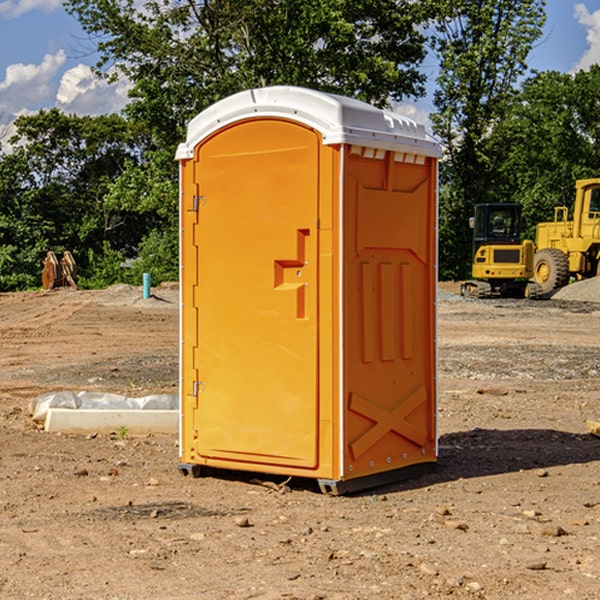 what is the expected delivery and pickup timeframe for the portable toilets in Alexandria Bay